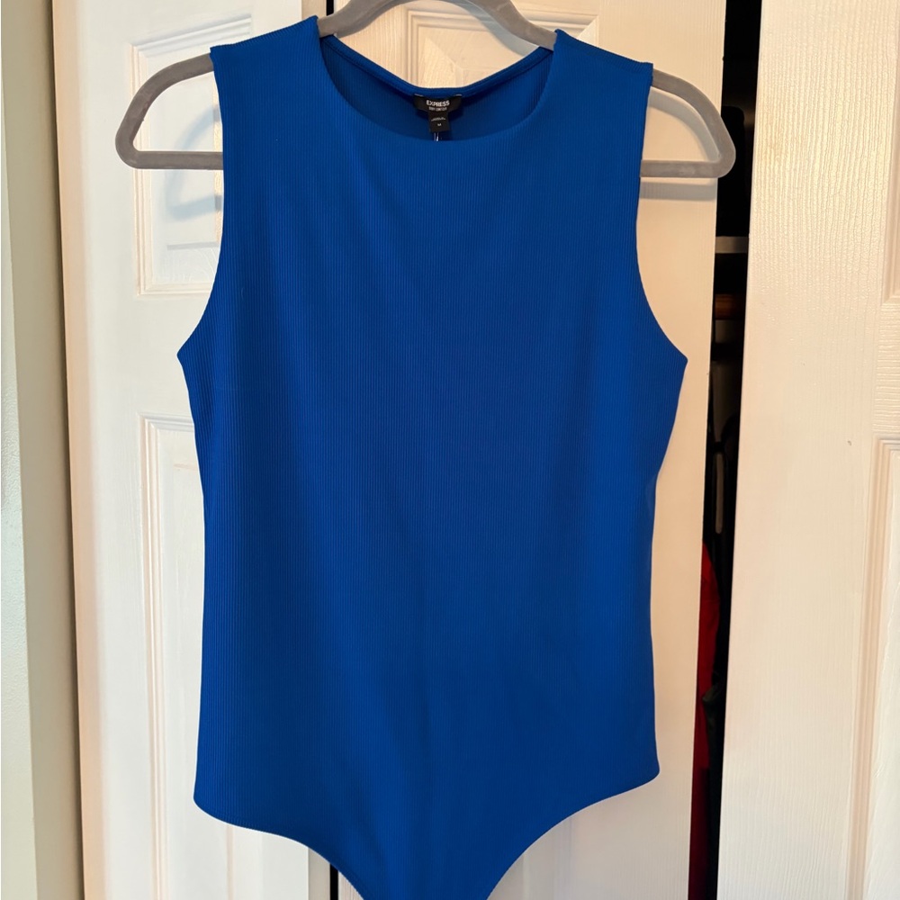 Express Royal Blue Sleeveless Bodysuit